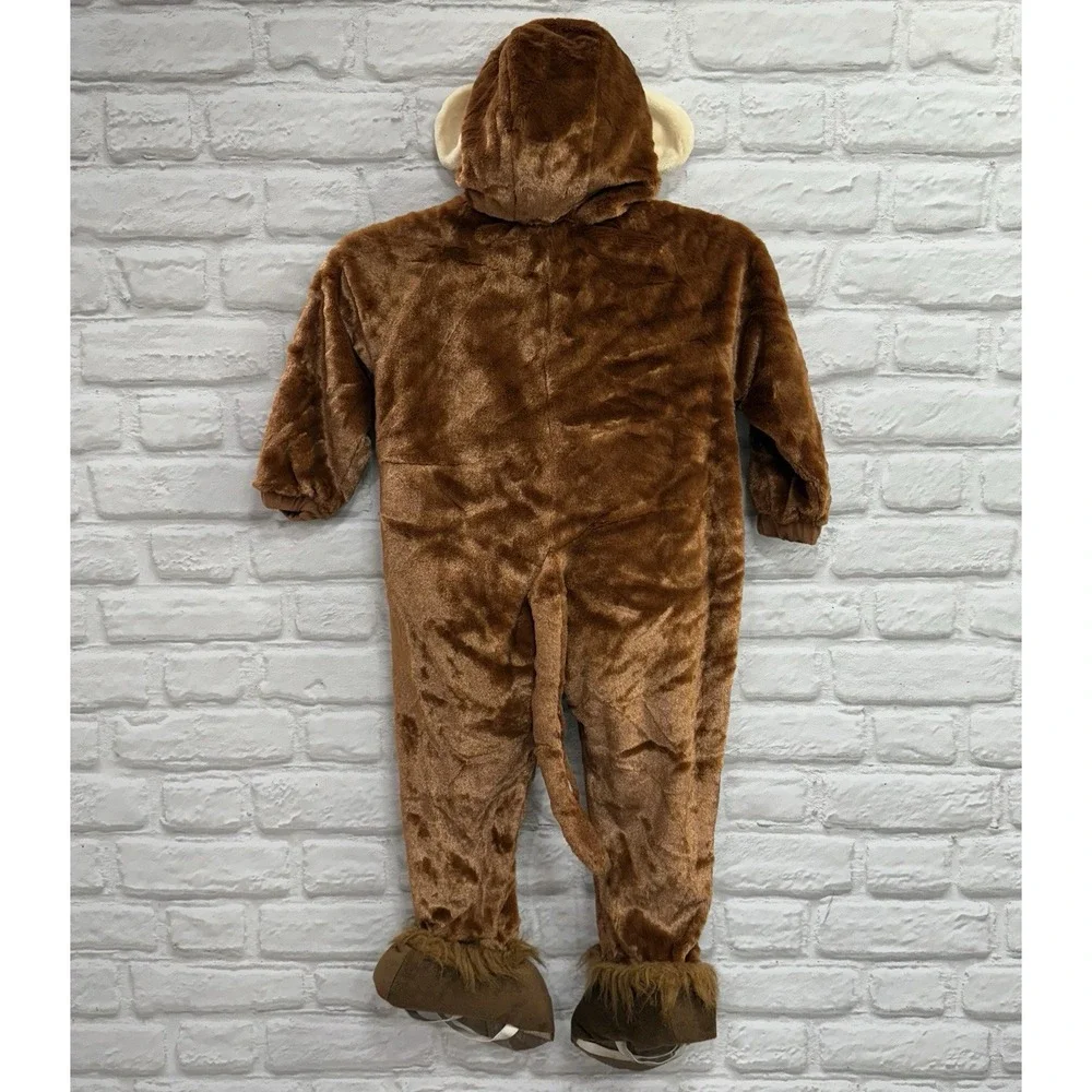 Kids Monkey Halloween Costume 3T / 4T Halloween Fleece Bodysuit Warm Ships Fast!